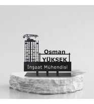 İnşaat Mühendisi isimlik - Kişiye Özel Metal İsimlik