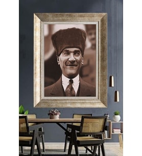Gümüş Çerçeveli Atatürk Tablo ds393