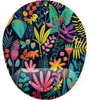 Tropikal Çiçek Desenli Bilek Destekli Mouse Pad