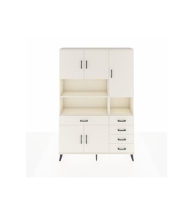 Arges Gardrop 9 Raflı 5 Çekmeceli 5 Kapaklı 132x30x195 Aytaşı-Aytaşı
