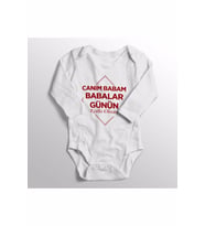 Bebek Beyaz Canım Babam Babalar Günü Hediyesi Zıbın