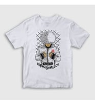 Presmono Unisex Çocuk Beyaz Pray Ufc Khabib Nurmagomedov T-Shirt 312611tt