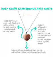 Doğal Taş KAHVERENGİ AKİK Kalp Kesim İster Kolye İster Anahtarlık
