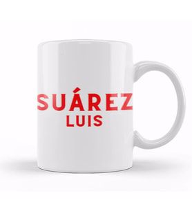 Luis Suarez Carton Art Kupa Bardak Porselen