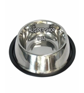 ALİŞPETSHOP Çelik Mama Kabı 8 Oz