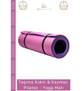 #YogaMatı Taşıma Askılı Kaymaz Pilates Yoga Fitness Kamp Meditasyon Minderi 10mm Mat