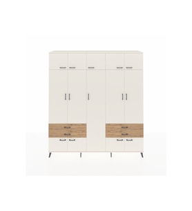 Hyperion Dolap 12 Raflı 4 Çekmeceli 2 Askılı 220x44x243 Aytaşı-Aytaşı/Çam