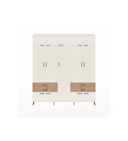 Hyperion Dolap 12 Raflı 4 Çekmeceli 2 Askılı 220x44x243 Aytaşı-Aytaşı/Çam