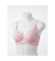 çiçek ve geyik desenli pembe bralet sütyen