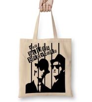 The Blues Brothers Siyah Beyaz Bez Çanta Uzun Saplı