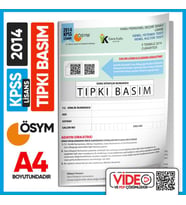 2014 KPSS LİSANS GY-GK ÖSYM Tıpkı Basım Çıkmış Soru Deneme Kitapçığı (Video Çözümlü Türkiye Geneli)