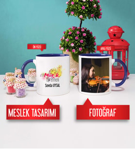 Müzik Öğretmeni Kupa Bardak Lacivert Fotoğraflı