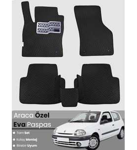 RENAULT CLİO 2 (1998-2004) Uyumlu EVA Paspas Tam Set–Araca Özel,Oto Paspas