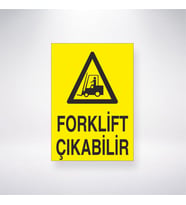 Forklift Çıkabilir 21x35 Arkası Yapışkanlı Levha
