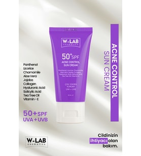 W-Lab Cosmetics Akne Kontrol Güneş Kremi 50 Ml