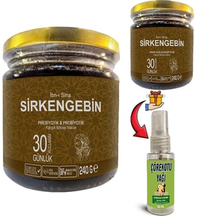 Ibn-I Sina Sirkengebin 2 Kutu Ballı Sirkeli Sarımsaklı Aromatik Prebiyotik Macun + Çörek Otu Yağı 30 ml