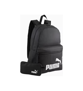 Puma Phase Set Kalemlikli Unisex Sırt Çantası Siyah Okul Çantası
