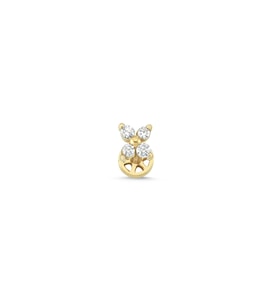 Altın Dört Taşlı Tragus Piercing