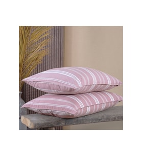 Pamuklu İpliği Boyalı Yıkamalı Kapaklı Yastık Kılıfı 2’li Set 50x70 cm Çift İğne Detaylı