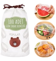 100 ADET Tencere Bonesi Ve Tabak Bonesi Çok Amaçlı Kapak Gıda Bonesi Mutfak Bonesi