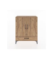Arges Şifonyer 2 Raflı Tek Çekmeceli 2 Kapaklı 88x30x106 Çam-Çam
