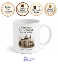 Karaman Memleket Sevgisi Yazılı Kupa Bardak Hemşehri Hediye