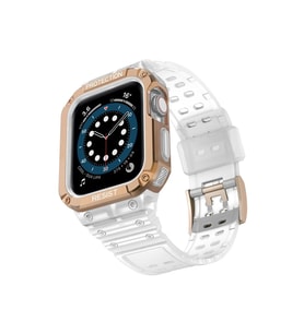 Apple Watch 42mm KR401 Silikon Kordon - Beyaz-Rose