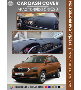 SKODA KAROQ (2017-2024) Torpido Örtüsü Ön Göğüs Halı Torpido Koruma Birebir Uyum Kaymaz UV Koruma
