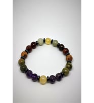 8 MM BAŞAK BURCU DOĞAL TAŞ BİLEKLİK (UNAKİT, AMAZONİT, SİTRİN, HEMATİT,LAL,JASPER, AMETİST)