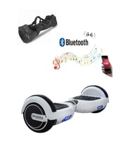 Smart Store Hoverboard Elektrikli Kaykay Bluetooth Hoparlörlü 6.5 Inch Çanta Hediyeli (Beyaz)