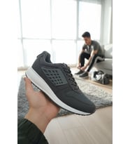 Enoch Erkek Günlük Spor Ayakkabı Modern Kafes Desenli Sneaker Fileli Rahat Yürüyüş Modeli
