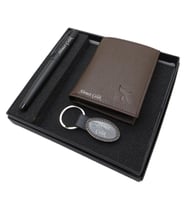 Signator D237 Kişiye Özel Set - Deri Cüzdan + Anahtarlık + Kalem Seti  İsme Özel Hediyelik Set (Karışık)