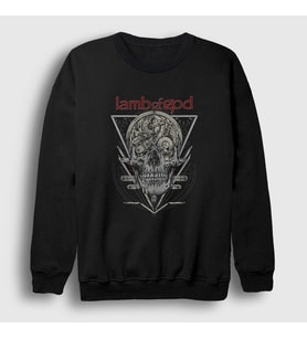 Presmono Unisex Siyah Mechanic Lamb Of God Sweatshirt 94491tt