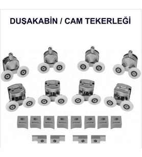 DUŞAKABİN CAM YEDEK PARÇA KABİN TEKERİ ( PLASTİK GÖVDE ) TAKIM