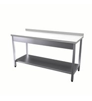 Vital  VCT-PT-166 Çalışma Tezgahı Polietilen Tablalı Taban Raflı