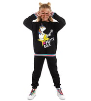 Rock Unicorn Kız Çocuk Eşofman Takım (Siyah)