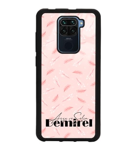 Xiaomi Redmi Note 9 Uyumlu Pudra Yapraklı Tasarımlı Glossy Telefon Kılıfı