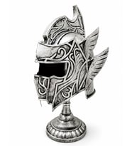 Fantastik Tasarımlı Miğfer Biblosu - Metal - 53x20 cm Dekoratif Obje