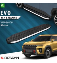 S-Dizayn Ssangyong Musso Elektrikli Evo Aluminyum Yan Basamak 223 Cm 2025 Üzeri A+ Kalite