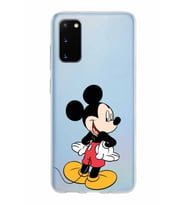Samsung Galaxy S20 Kapak Mickey Mouse Tasarımlı Şeffaf Silikon Kılıf