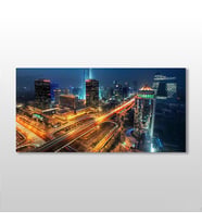 Işıklı Şehir Kanvas Tablo 160x80cm (Karışık)