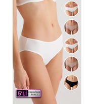 Pierre Cardin Lingerie 5'li Paket Pamuklu Basic Slip Külot