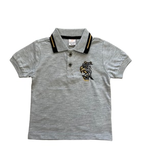 Aslan Nakışlı Kısa Kollu Erkek Çocuk Lacos Tshirt