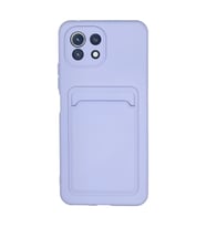 Xiaomi Mi 11 Kılıf Kelvin Kartvizitli Silikon - Lila