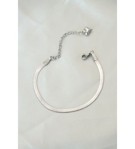 316L Çelik Gümüş Renk İtalyan Zincirli Bileklik - TJ-BB4102