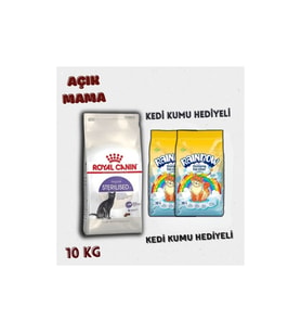 Royal Canin Sterilised'37 Kısırlaştırılmış Kedi Maması 10 KG SKT : 09.06.2027 (KEDİ KUMU HEDİYELİ)