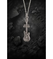Avenged Sevenfold Elektro Gitar Gümüş Kaplama Düz Zincir Kolye
