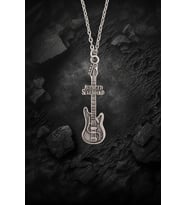 Avenged Sevenfold Elektro Gitar Gümüş Kaplama Düz Zincir Kolye