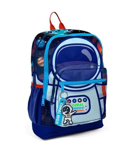 Coral High Saks Mavi Astronot Desenli Okul Sırt Çantası 23724