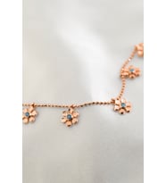 Kadın Rose Gold Papatya Figürlü Kolye 925 Ayar